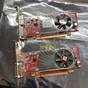2x Radeon ATI HD 3450 PCIe Video Card AMD B629 Dell 0X398D DMS59 SVideo Bad Fans - Picture 1 of 10