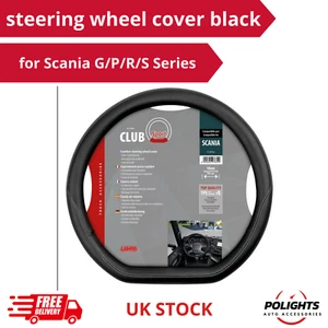 Cubierta de volante negra para camión Scania G/P/R/S Series 7 2016+ HGV Skeentex - Imagen 1 de 4