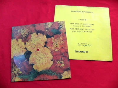 NEIL DIAMOND for ever in blue jeans FOREIGNER morning RARE 1979 POLISH FLEXI #2 - Image 1 of 2