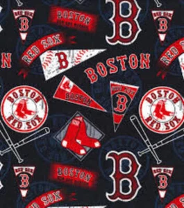 Handmade Valance or Curtain Panel Red Sox Flag - Picture 1 of 8