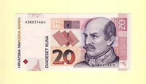 CROATIA HRVATSKA 20 KUNA Serial: AU 2012 P-39b UNC - Picture 1 of 2