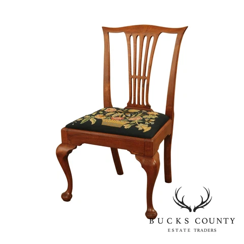 18th Century Antique American Mahogany Queen Anne Side Chair Cover