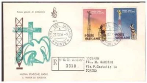 FDC Venetia Club Vatikan 1959 - Radio Vatikan Reiste Racc - Bild 1 von 1