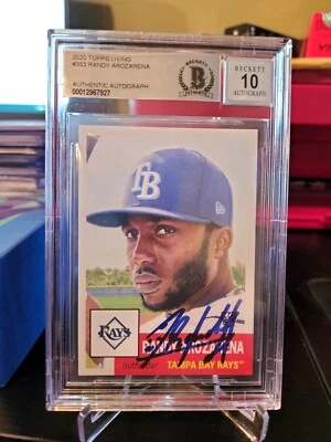 Randy Arozarena Signed 2020 Topps Living RC BGS BAS Beckett 10 AUTO GEM HOT! - Image 1 of 4