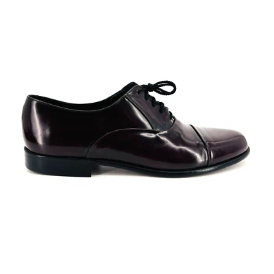 Mens 12 D Florsheim Burgundy Cap Toe Oxford Made in Spain 5 Eye Dress Shoe 30327 - Image 1 of 4