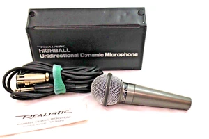 Realistic Highball Unidirectional Dynamic Microphone 33-984B with Cord & Case - Picture 1 of 5