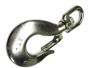 DREHHAKEN MIT SICHERHEITSVERSCHLUSS EDELSTAHL - 6mm FEDERBELASTET MARINE BOOT - Bild 1 von 2