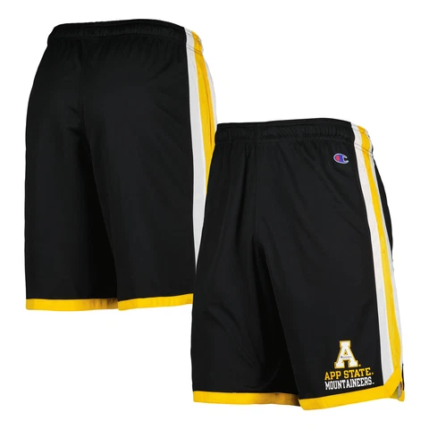 Men's Champion Black Appalachian State Mountaineers Basketball Shorts Cover