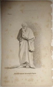 1787 Cortinas: del dibujo original de Poussin - del repositorio del artista - Imagen 1 de 1