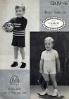 Vintage Knitting Pattern P&B 1209 BOY'S SUIT size 21"22" IN CAMEO CREPE TWIST