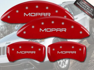 Красные крышки передних и задних тормозных суппортов MGP 2015-2017 Jeep Renegade «Mopar» - Изображение 1 из 4