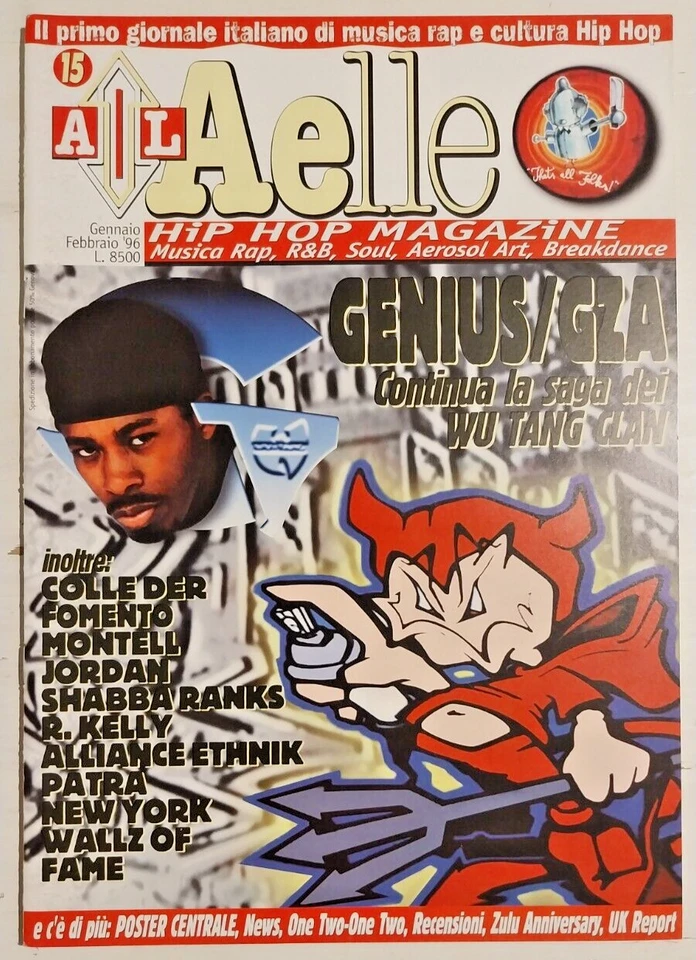 Aelle Magazine n° 15 Gennaio/Febbraio 1996 rivista rap graffiti hip-hop italiano - Immagine 1 di 4