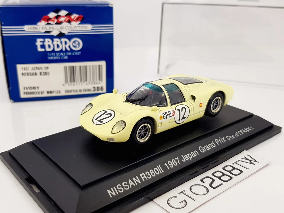 Nissan R380 II 1967 escala 1:43 EBBRO GP de Japón #12 (marfil) #386 Foto 1 de 4