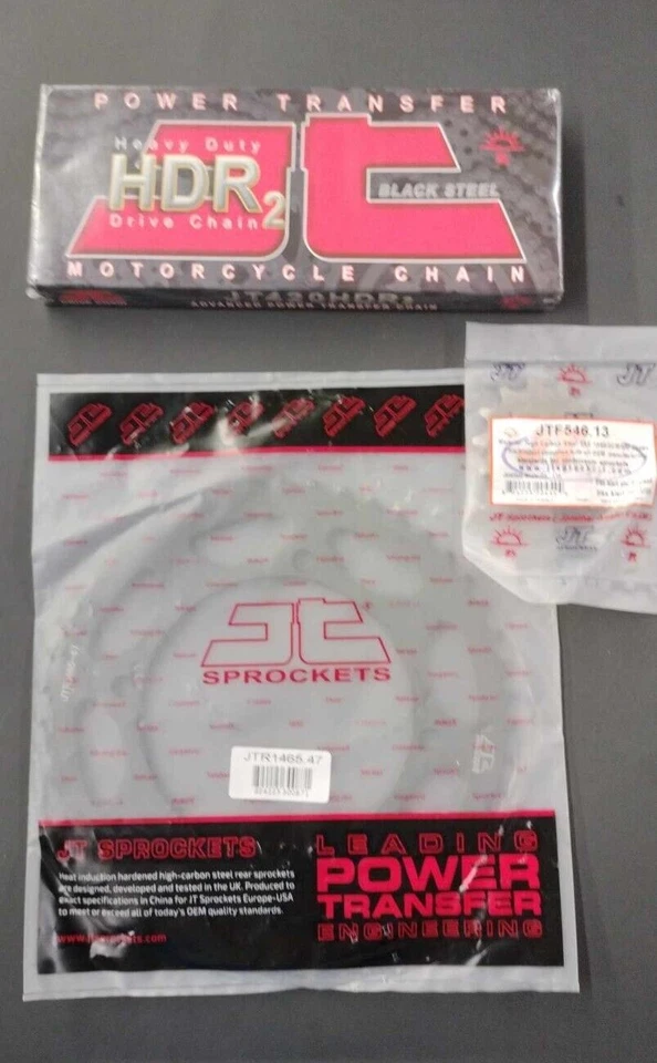 Juego de piñones Kawasaki KX65 2002-2025 JT 13/47 con kit de cadena JT HDR Foto 1 de 1