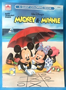 Vintage Mickey Minnie Riesen Malbuch Golden #3158 unbenutzt - Bild 1 von 3