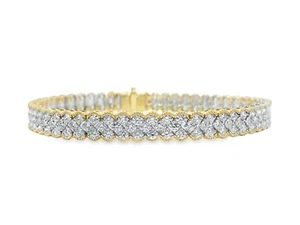 14K Yellow Gold 7.3 Carat Diamond Fashion Bracelet - Picture 1 of 1