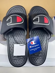 Sandalias Champion Unisex Deslizantes Hombres Mujeres Atléticas Ligeras Logotipo Sin Cordones Negras - Imagen 1 de 25