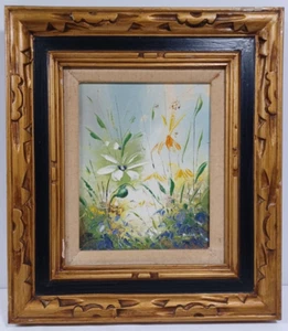 S. COLBY DIPINTO FLOREALE IMPRESSIONISTA OLIO SU TELA FIRMATO - Foto 1 di 11