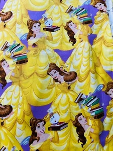 Cotton Fabric Disney Princess Belle friends Beauty & the Beast sold by 1/2 yard - Picture 1 of 4