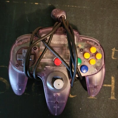 Atomic Purple Transparent N64 Controller Tested OEM Authentic - Image 1 of 2