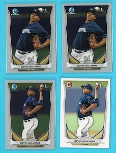 Lotto birrai Devin Williams 2014 Bowman & Bowman Chrome Rookie - Foto 1 di 2