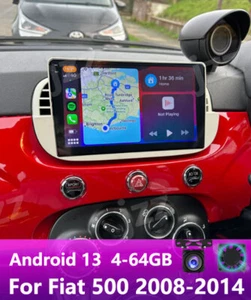 4-64GB Wireless CarPlay head unit Upgrade Kit For Fiat 500 2008-2014 - Picture 1 of 16