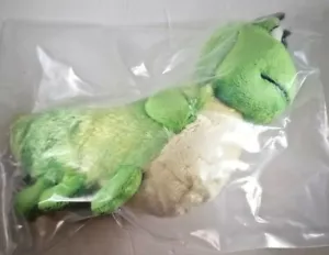 EUC GANZ WEBKINZ HM434 GREEN & YELLOW CATERPILLAR PLUSH & BEANBAG NO CODE - Picture 1 of 3