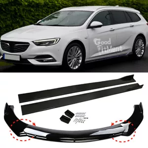 Für Opel Insignia B Glänz Frontspoiler Spoilerschwert Lippe + Seitenschweller - Bild 1 von 21