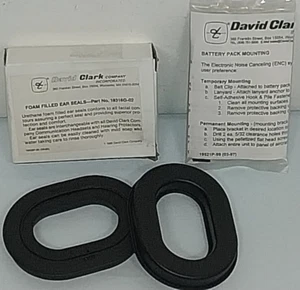 David Clark Replacement Pads Foam Filled Ear Seals #18316G-02 + BONUS #19521P-99 - Bild 1 von 6