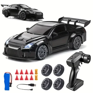 GTr Skyline 4WD Easy Drift 2,4GHz RC Ferngesteuertes Auto 1:24 LED Schwarz/Grau - Bild 1 von 5