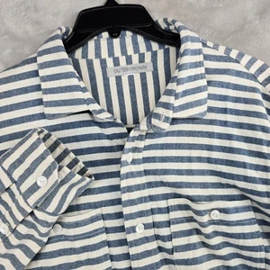 Outerknown Herren Large Langarm Button Down schwere Baumwolle gestreiftes Hemd - Bild 1 von 8