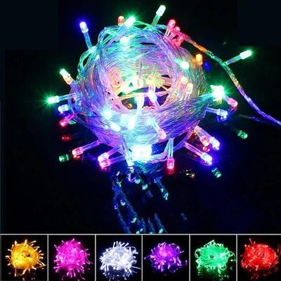 100-1000 Xmas LED Fairy String Lights Party Christmas Tree Outdoor Home Decor US - Image 1 of 4