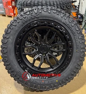 20x9 Arena A109 Hustle Black Wheels 33" Avix RT Tires 6x135 Ford F150 Expedition - Picture 1 of 4
