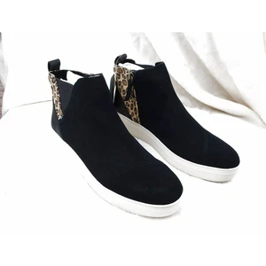 TOMS | Black Leopard Jamie Suede Sneaker Size 9.5 - Picture 1 of 5