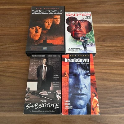 4x TOM BERENGER Filme Movies VHS Video Kassette Konvolut Set Sammlung Rarität - Bild 1 von 4