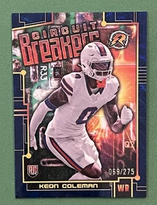 2024 Topps Resurgence - Circuit Breakers Keon Coleman Navy Surge Refractor /275  - Bild 1 von 2