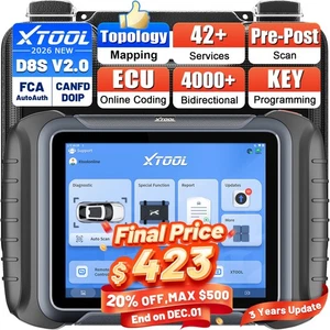 XTOOL D8S V2.0 Auto OBD2 Diagnostic Scanner Topology MAP E.CU Coding 42+ Service - Picture 1 of 18