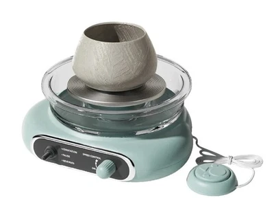 ALLDEER Mini Electric Pottery Wheel with foot pedal and Tools
