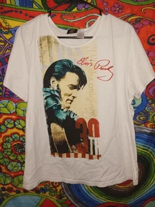 Elvis Presley T-Shirt Oberteil Damen 1X Beige/Elfenbein Elvis Presley Signature Product - Bild 1 von 5