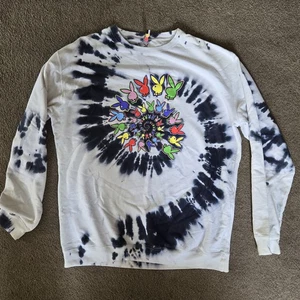 Playboy x Color Bars Spiral Tie Dye Rainbow Bunny Crewneck Sweatshirt Size 2XL - Picture 1 of 4