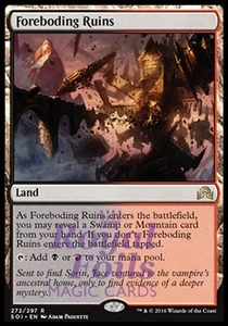 Foreboding Ruins 1x FOIL SOI MTG Shadows Over Innistrad Rare MINT black red land - Picture 1 of 1