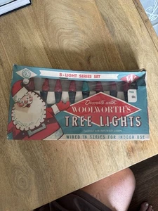 Glolite Weihnachtsbaumbeleuchtung Weihnachtsmann Box Vintage versiegelter Karton! - Bild 1 von 9