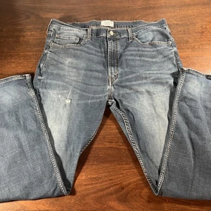 Men’s Denizen 232 By Levi’s Blue Jeans Size 38 Waist x 32 Slim Straight Fit - Picture 1 of 7