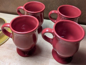 4er SET PFALTZGRAFF ROT WINTERBEERE RUBIN SOCKEL TASSEN TASSEN 5"T - Bild 1 von 4