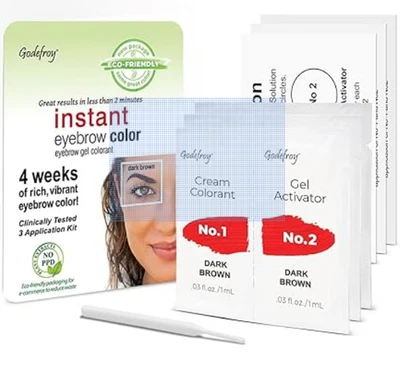 Godefroy Fast Acting Temporary Instant Brow Color, 3 Applications Per Package, S - Image 1 of 4