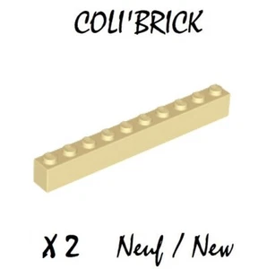 Lego 6111 - 2x Steine / Brick 1x10 - beige / hellbraun - New Neu - Bild 1 von 1