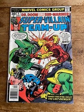 Super Villain Team Up #9 Dr Doom Versus Iron Man Cover Marvel Comics 1976 T