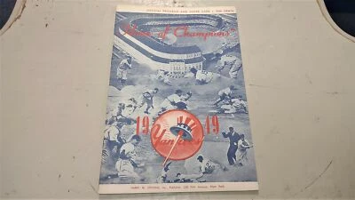 Vtg 1949 New York Yankees Vs Detroit Tigers Program & Score Card - Scored M95 - Image 1 of 4
