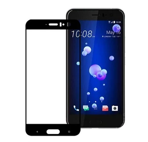 Black 2.5D 9H Hardness Full Coverage Tempered Glass Screen Protector For HTC U11 - Picture 1 of 12