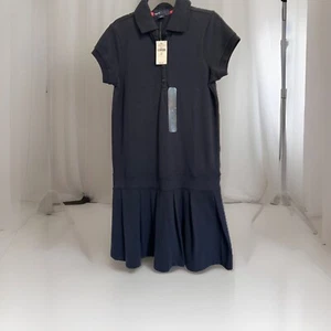 Gap Kids Navy Knit Pleated Girls Dress Sz MD NWT - Picture 1 of 5